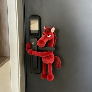 新年门把手装饰挂件玩偶2026马年生肖吉祥物挂饰入户氛围过年布置