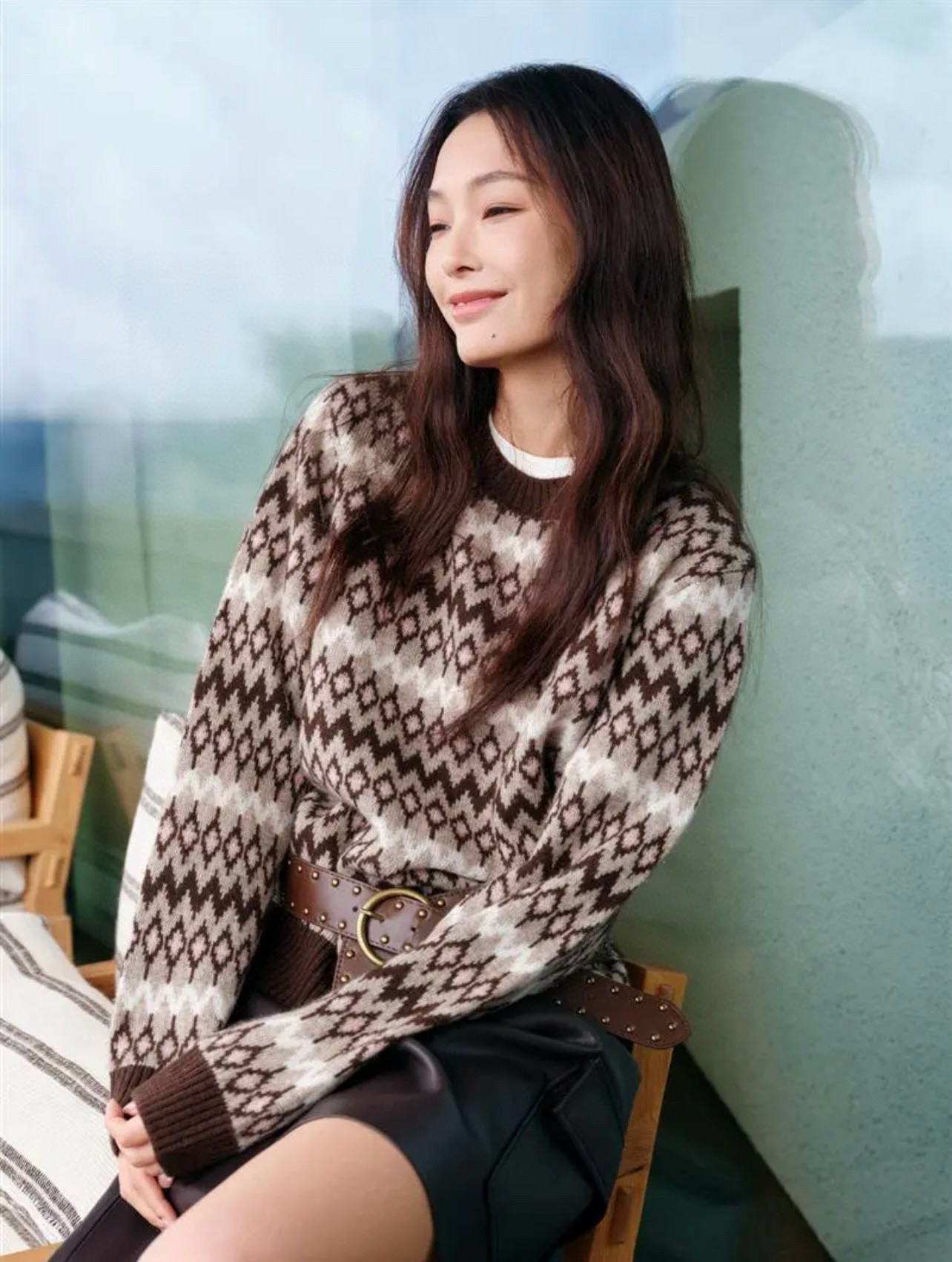 大厂订单，茶茶自留！复古提花圆领毛衣！买一件是一件