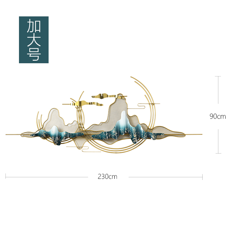 新品新促新中式轻奢墙饰金属壁饰客厅沙发背景墙壁挂件创意餐厅墙