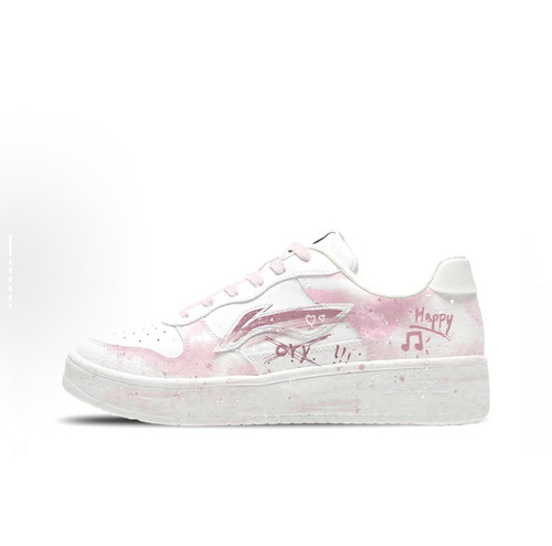 【定制球鞋】LiNing李宁 浮舟 手绘 涂鸦 清新脱俗 百搭 防滑耐