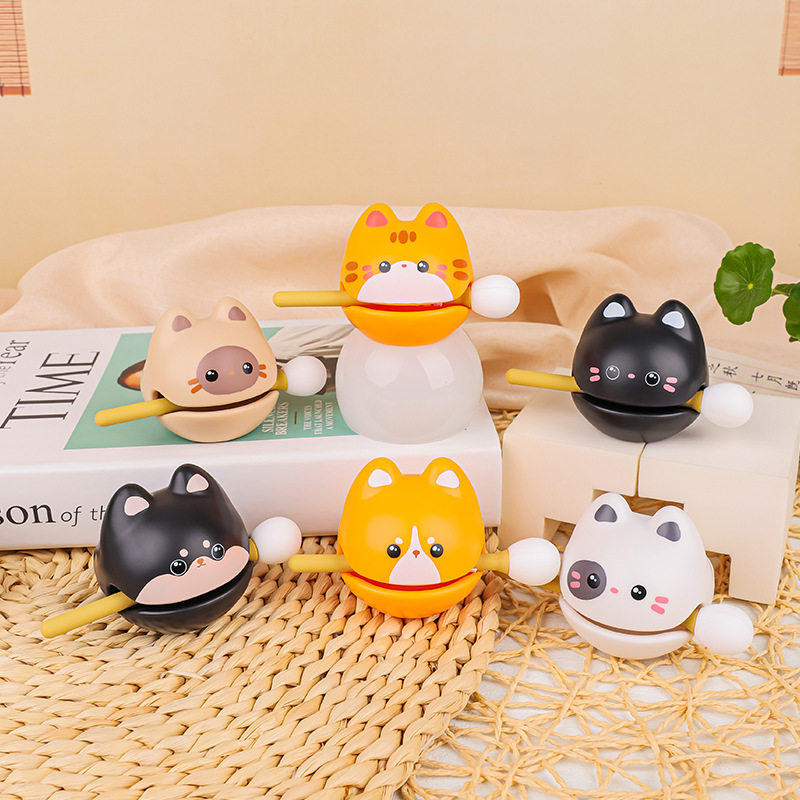 功德 1小木鱼卡通木鱼敲敲乐解压玩具办公室摆件学生搞怪打击乐器