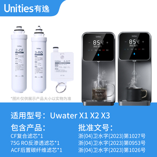 【X系列滤芯】Unities有逸UwaterX1-X2-X3滤芯CF-75GRO-ACF集合