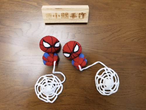 成品手工钩织挂件毛线针织挂饰编织卡通玩偶蜘蛛侠儿童小礼物