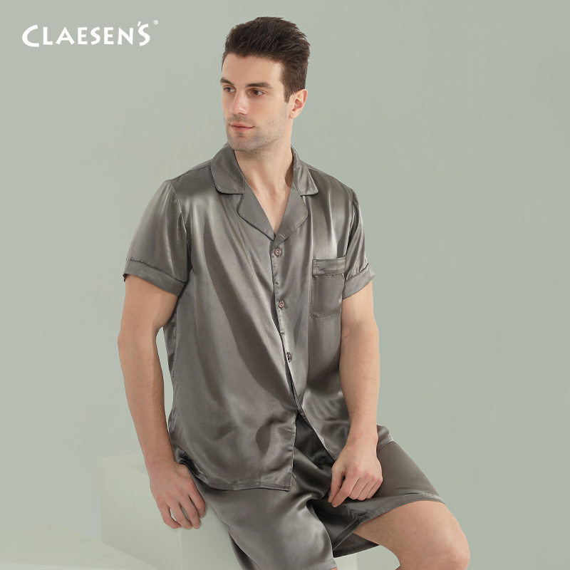 荷兰Claesens男士短袖真丝睡衣