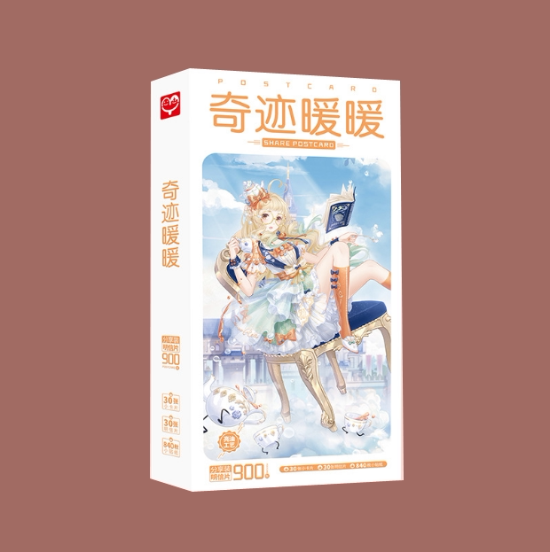 奇迹暖暖明信片 盒装1660张 2020新品 动漫周边明星片卡片贴纸