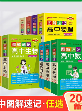 2026新教材图解速记高中基础知识手册大全口袋书语文数学英语物理化学生物政治历史地理全套同步新高考pass绿卡专项训练必背随身记