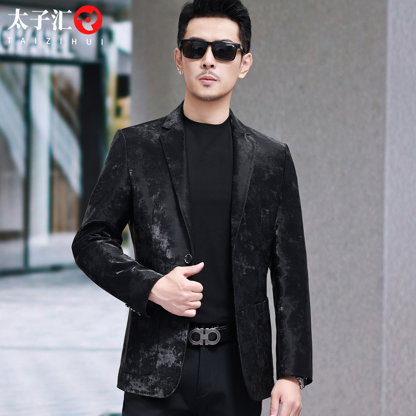 新款绵羊皮时尚休闲西服外套