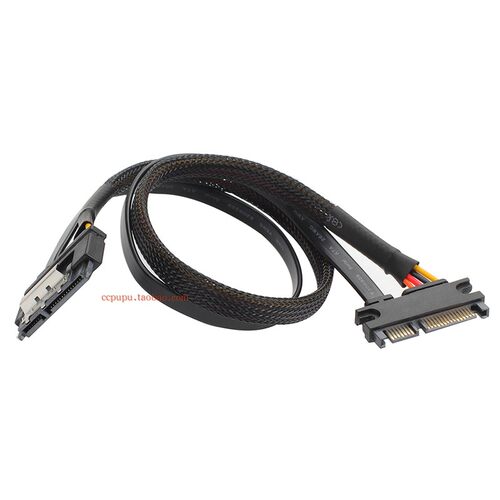 SATA7+15P电源数据延长线带弹片