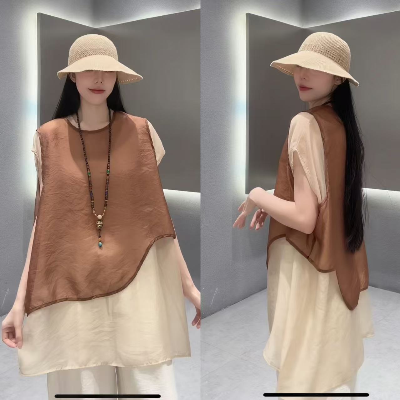 0607【娜娜上新】必入之一 不值我吃掉！暮云纱真两件套
