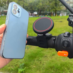 2025新快拆式外卖骑士手机支架Magsafe电动车表带绑带骑手导航架