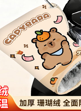 水豚冬天手套防风保暖电动车手套加绒加厚防水专用电瓶摩托车