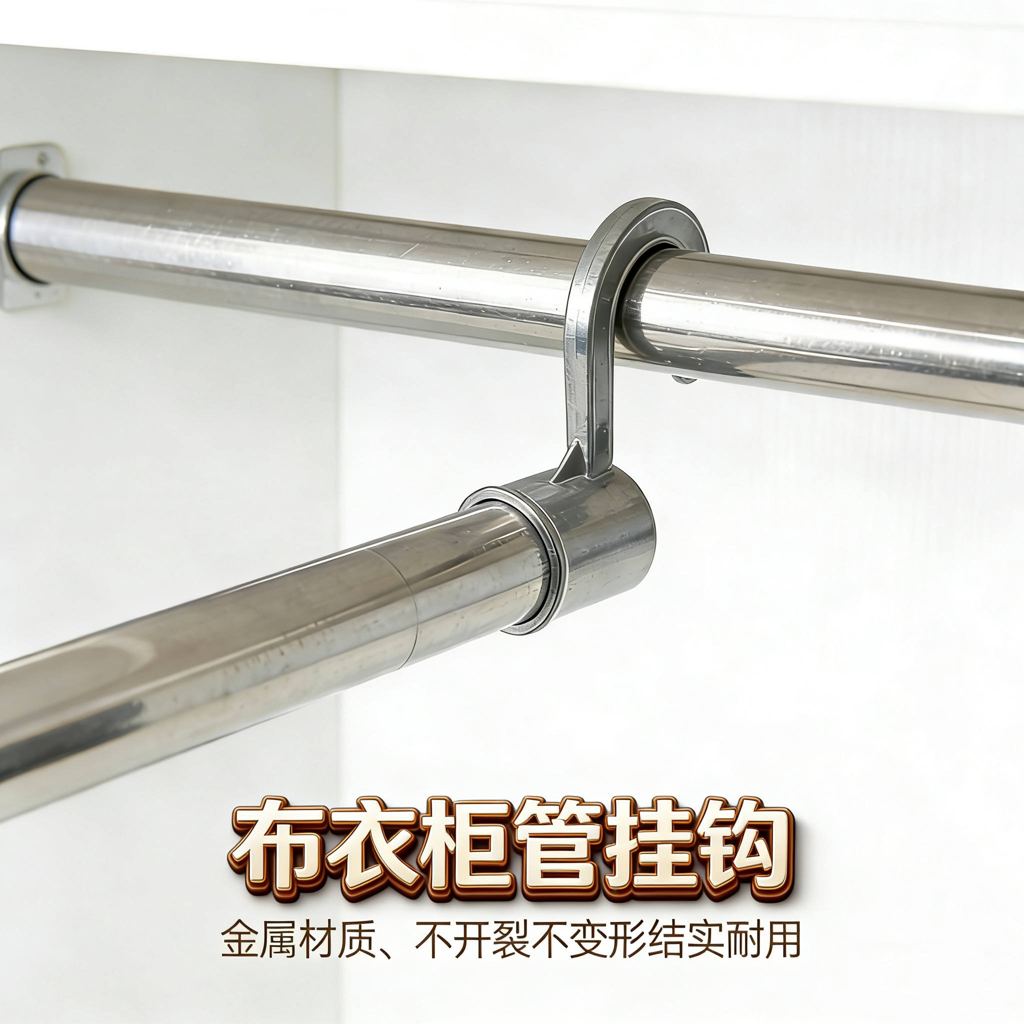 简易布衣柜金属挂钩配件衣橱铝合金加厚钩子内径25mm22mm20mm19mm