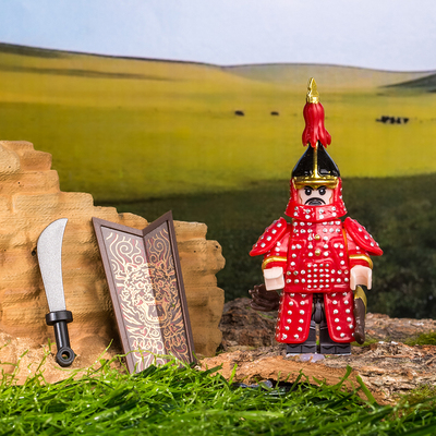 中国古代清朝八旗兵满族士兵盔甲