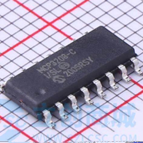 原装正 MCP3208-CI/SL封装SOP16尾椎CI/SL 12位ADC模数转换器芯片