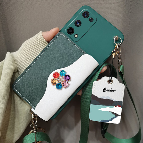 适用于OPPOReno3Pro手机壳reno3pro手机套斜跨背带挂绳挂脖reno3pro保护套PCRT00零钱卡包保护壳门禁卡包卡套