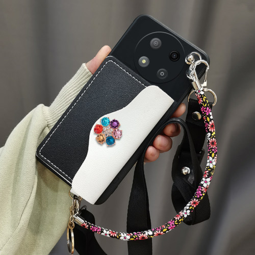 适用中兴畅行50手机壳零钱卡包套ZTE 7543N斜跨背带小鲜50挂脖绳