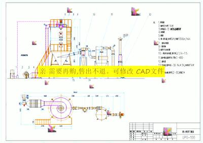 CAD图纸 LPG-100型喷雾干燥机设计