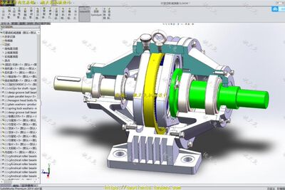 NGW单级行星齿轮减速器设计含CAD图纸SolidWorks三维模型 说明