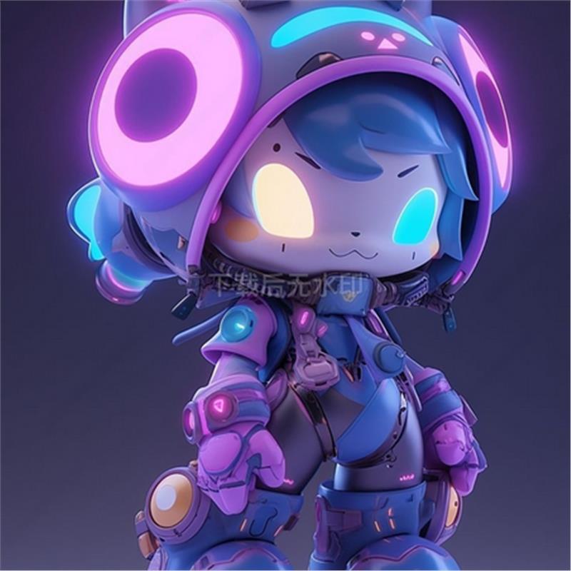 现代玩偶玩具手办 艺术装置 赛博朋克玩偶 机器人草图大师SU模型