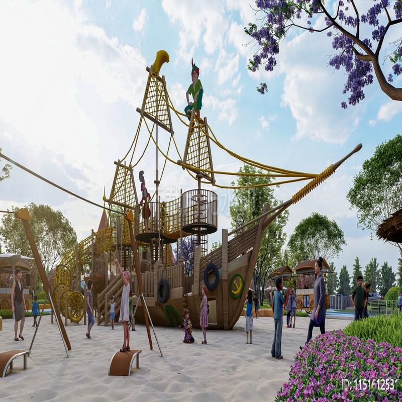 草图大师 SU模型 儿童游乐船海盗船游乐设施