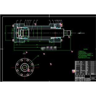 液压缸装配图CAD图纸 剖面结构 等