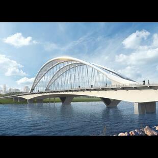 现代大桥 跨河跨江大桥 高架桥 拉索桥景观桥 草图大师SU模型