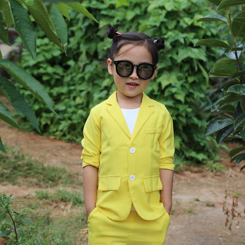 嘎宝童装春夏男女童西装套装两件西服/小西装