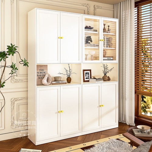 菲利特复古组合书柜家用超窄书架