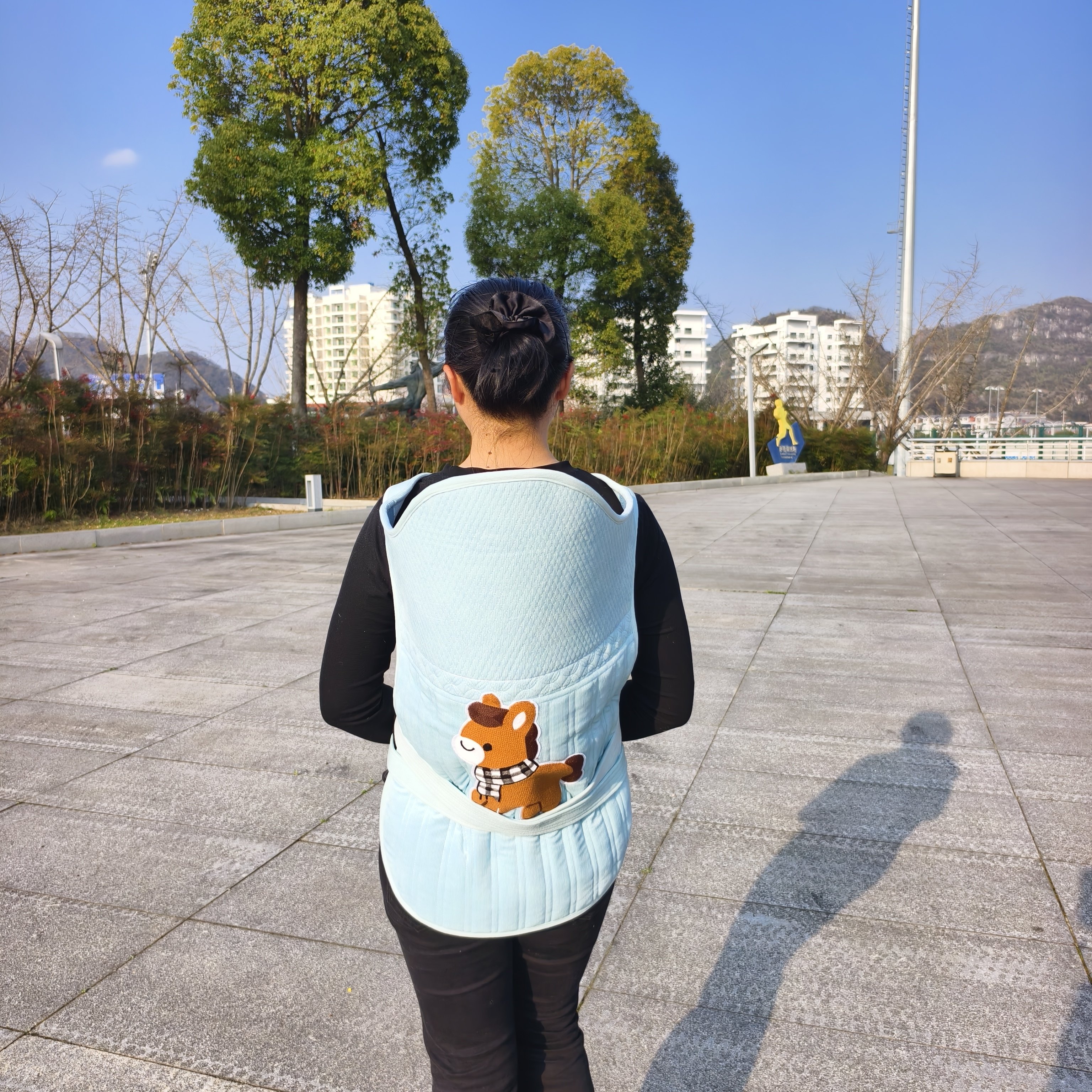 贵州传统老式婴儿双肩背巾宝宝背袋背带前抱式云南贵州四川背小孩