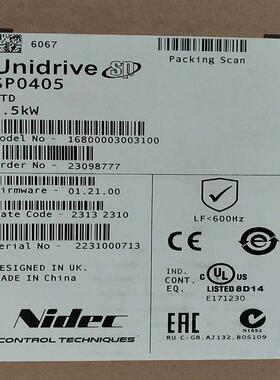 ~CT尼得科变频器SP0405 1.5KW，正品