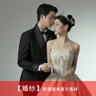 2026年影楼婚纱照新样片情侣白纱室内高定主题摄影客片样照263
