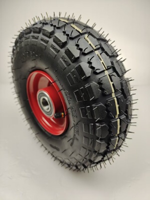 10寸真空充气轮4.10/3.50-4加厚橡胶12寸手推车老虎车轮