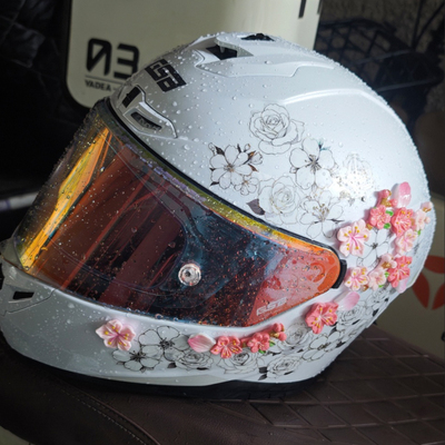创意DIY头盔贴纸改装百花防水