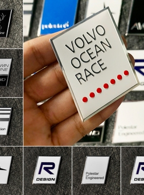 适用于沃尔沃改装北极星标梭标车身贴车标Polestar车尾标志机盖标