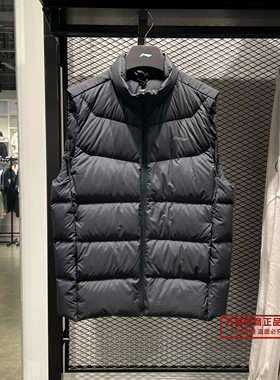 李宁男士运动羽绒马甲2025冬季新款健身系列保暖立领外套AMRV037