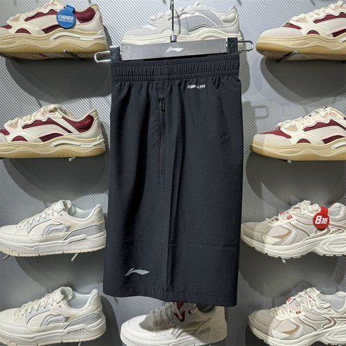 李宁男士跑步短裤速干凉爽运动裤