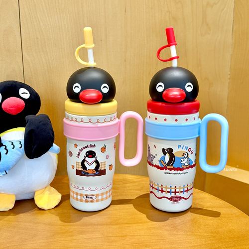 可爱pingu大容量保温杯茶隔水杯