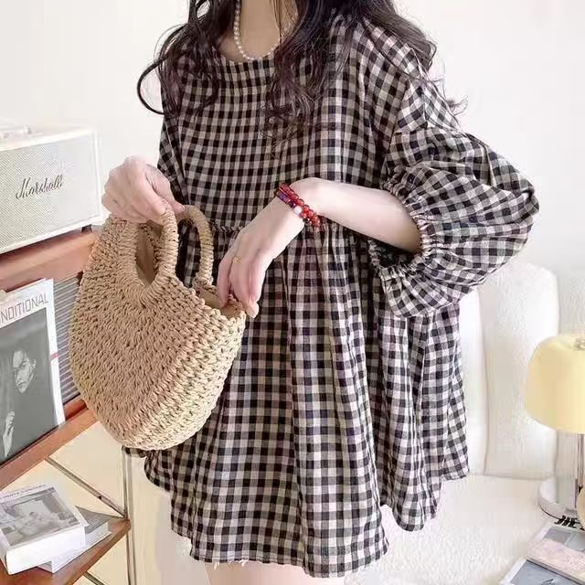 夏装新款大码女装通勤宽松蕾丝边彩扣棉麻衬衫娃娃衫M-4XL200斤