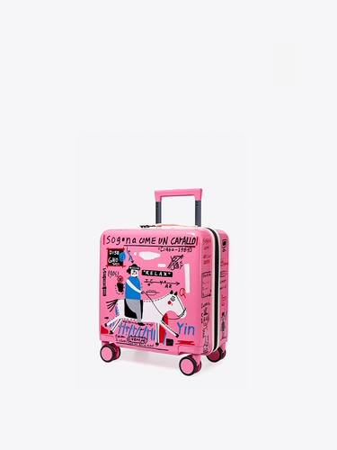 Розовый портативный чемодан, 18 дюймов, 20 дюймов, 24 дюймов