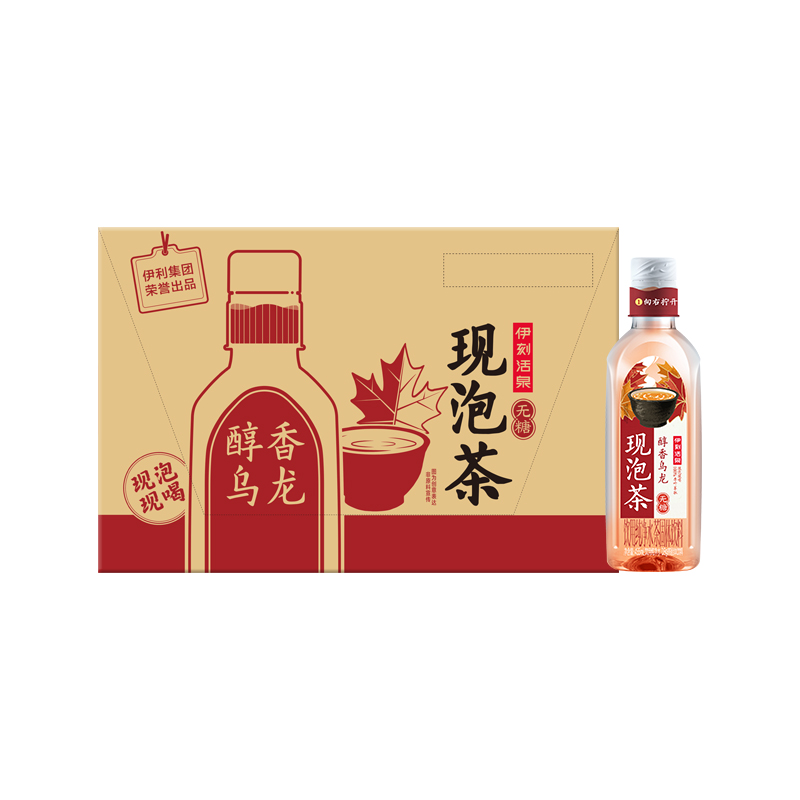 伊利旗舰店伊刻活泉现泡茶醇香乌龙（黄冈工厂）455ml*15瓶*1箱MS