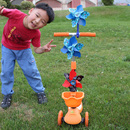 儿童风车玩具自行车三轮车滑板车装 饰童车户外彩色卡通风车用配件