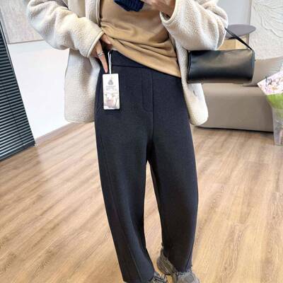 小靓小靓 JVB个子裤【精修】斜裁9分羊毛奶奶裤冬神遮肉毛季呢休