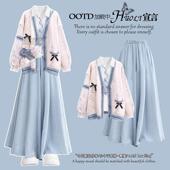 简单大方高级感穿搭学院风连衣裙女2025早秋新款 多巴胺巨好看