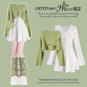 简单大方高级感穿搭韩系氛围感白色连衣裙女2025早秋流行穿搭