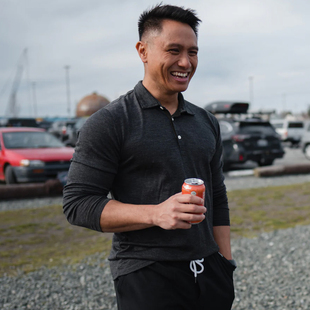 户外男士POLO衫长袖美利奴羊毛速干衣商务休闲运动立领长袖merino