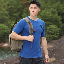 灰壳美利奴羊毛速干衣男短袖户外登山徒步美丽诺快干t恤网眼透气