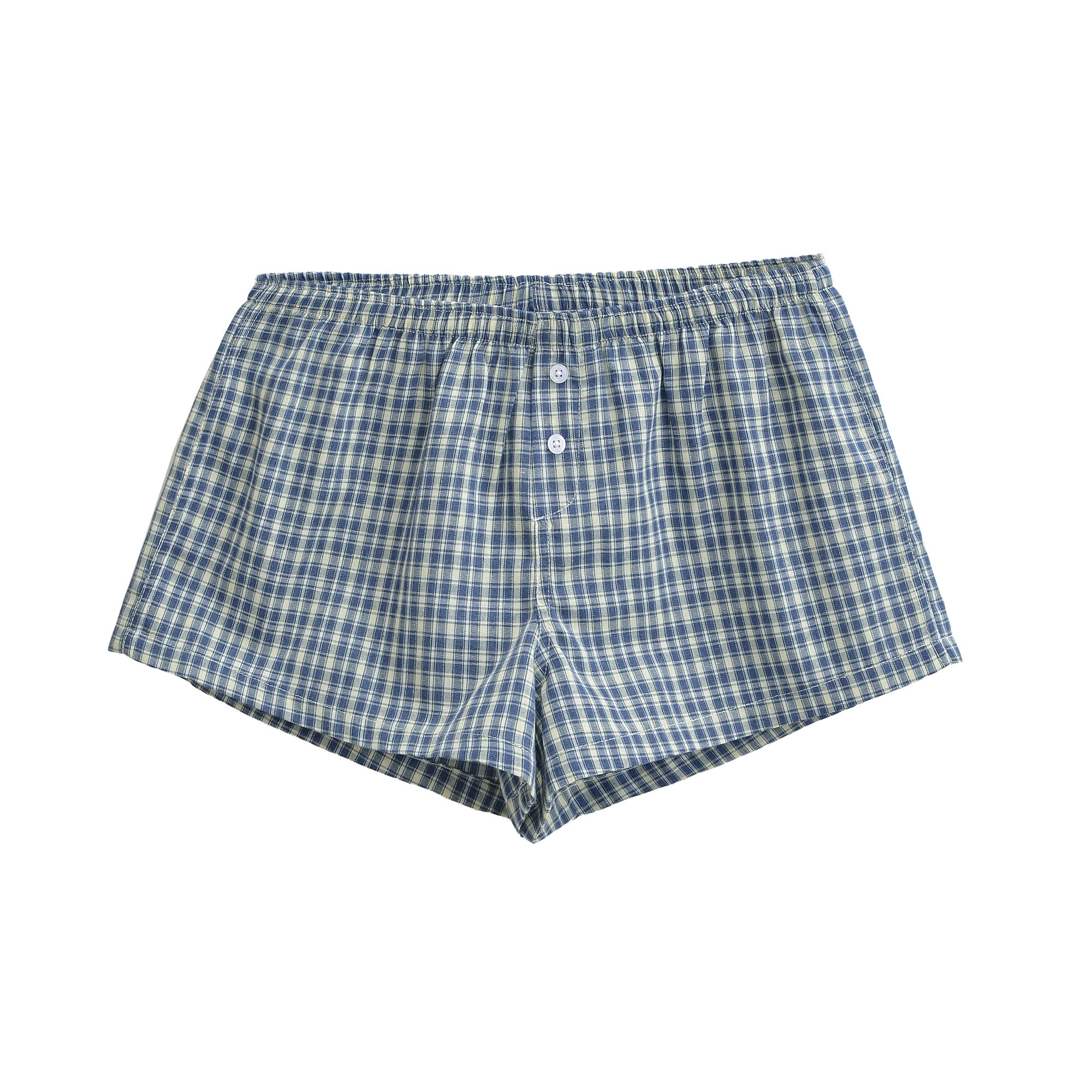 复古格子短裤女夏季热裤