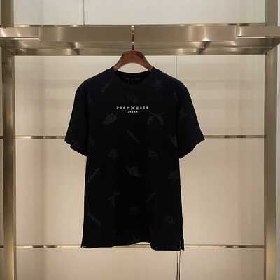 ROARGUNS JAPAN双枪26夏季新款奢侈男士字母刺绣阔版短袖T恤正品