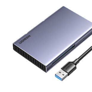 绿联usb3.0高速读卡器五合一多功能转换器sd/cf/tf/ms/m2卡typec手机电脑车载内存通用单反照相机摄影