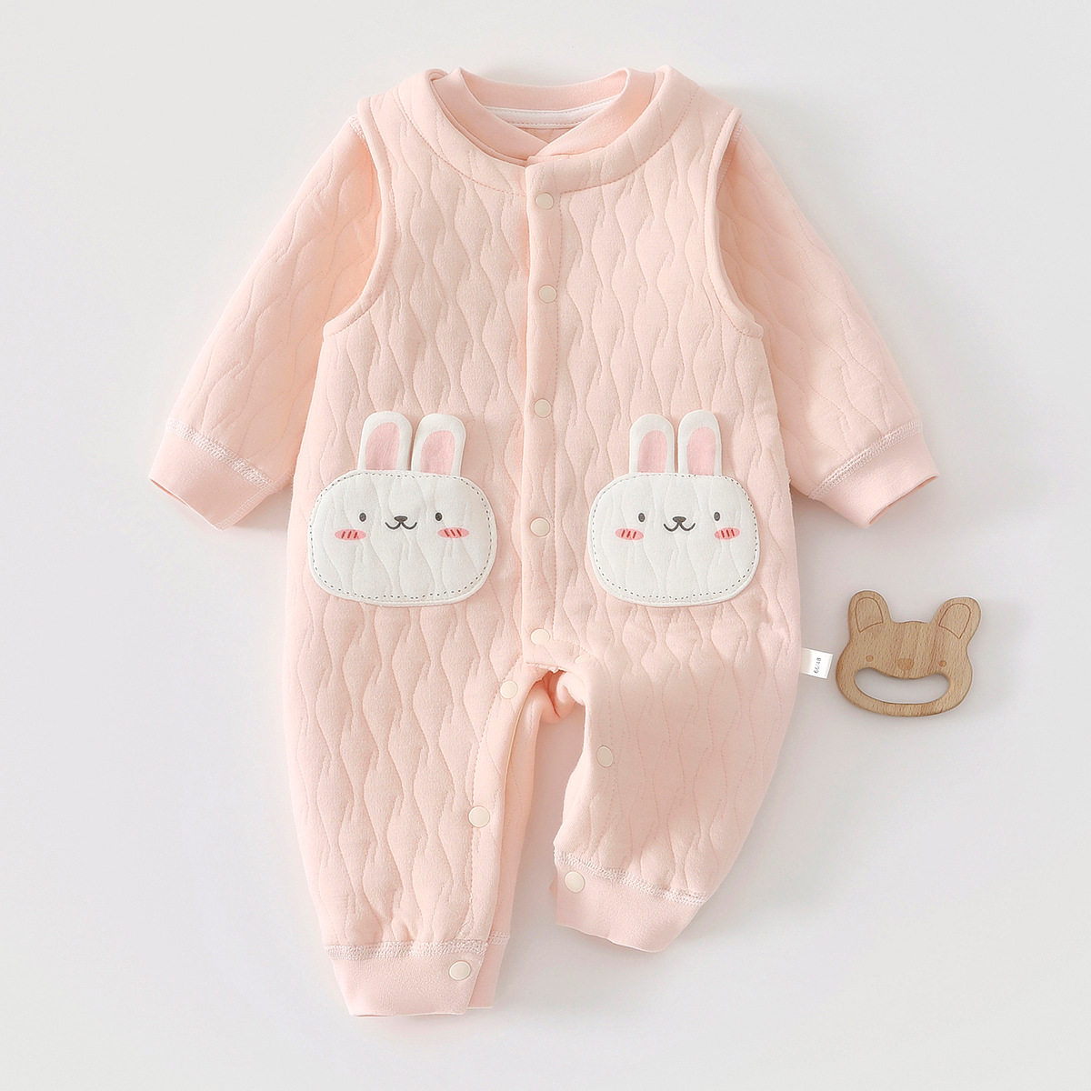 婴儿衣服宝宝夹棉连体衣套装秋冬连身衣/爬服/哈衣